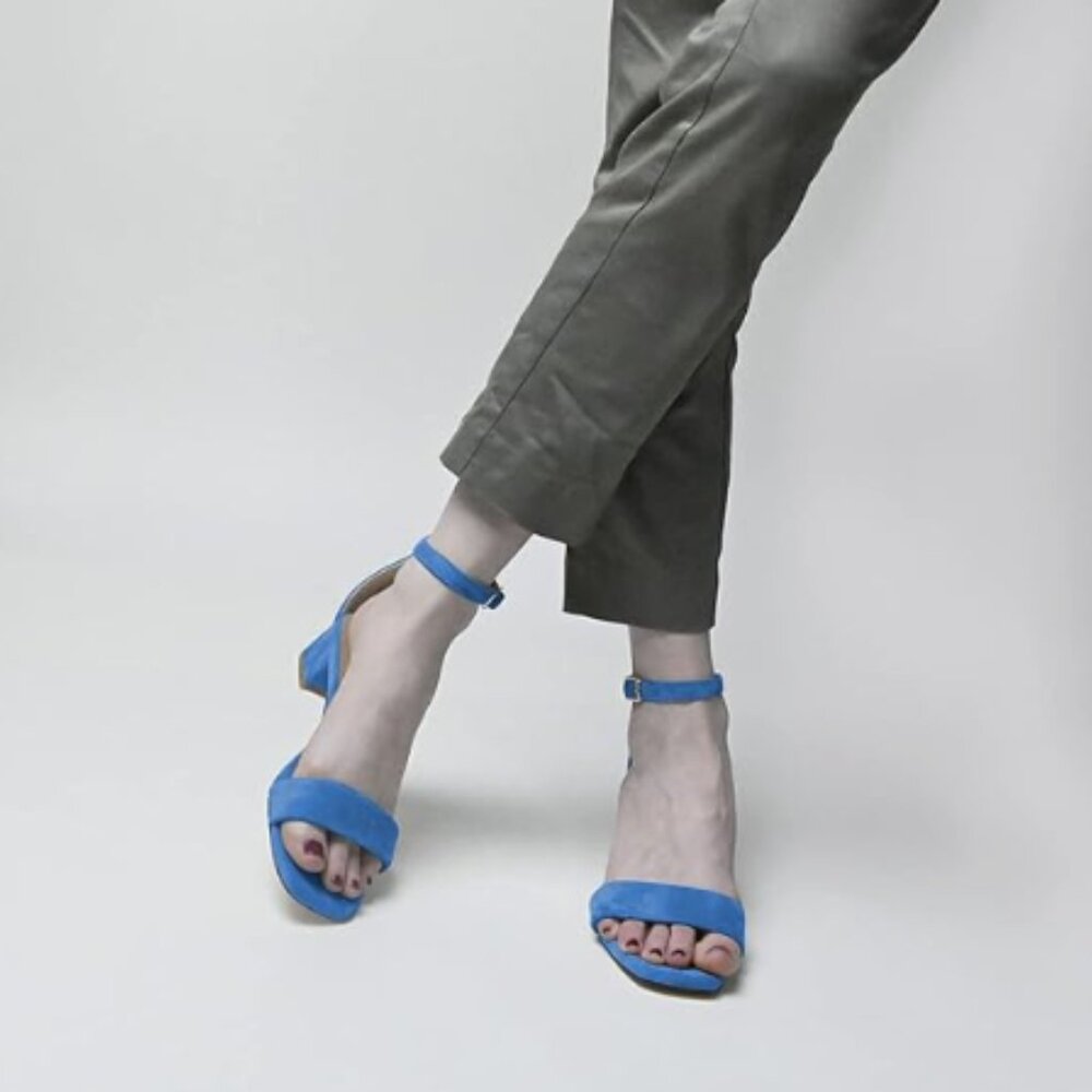 XYD Blue Women's Kitten heel Sandals